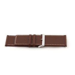 Genuine leather watch strap brown 34mm EX-J43